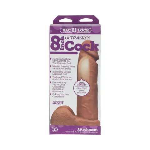 Vac-U-Lock - 8-Inch ULTRASKYN Cock in Brown