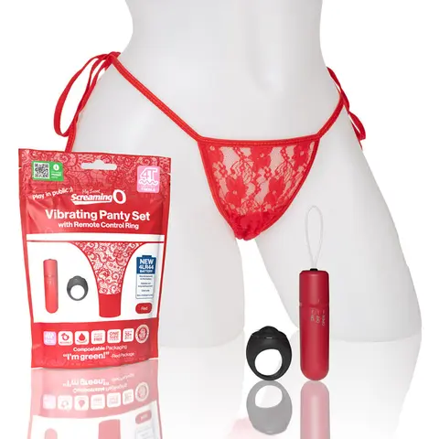 Screaming O My Secret Screaming O 4T Panty Vibe in Red