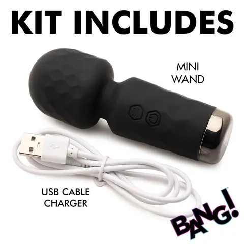 BANG! 10X Mini Silicone Wand in Black