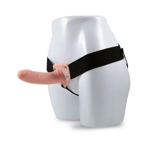 Dr. Skin 6 in. Hollow Strap-On in Beige