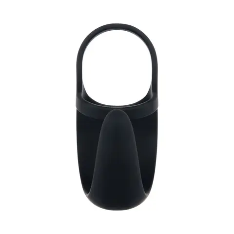 Zero Tolerance Vibrating Ball Cradle Rechargeable Remote-Controlled Silicone Cockring Black