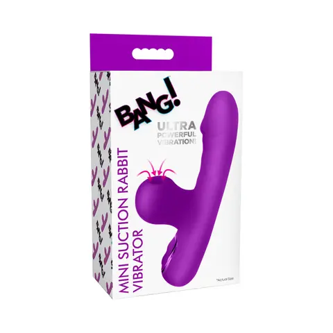BANG! Mini Suction Rabbit Vibrator in Purple