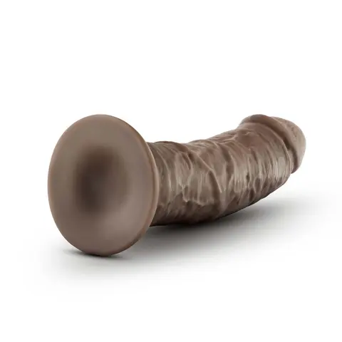 Dr. Skin Plus Thick 8 in. Triple Density Posable Dildo in Brown
