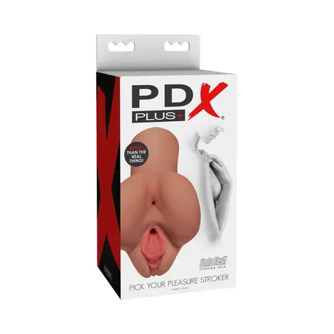 PDX Plus Pick Your Pleasure Dual Entry Stroker in Tan