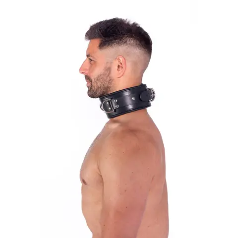 Prowler RED Leather Lockable Collar S/M