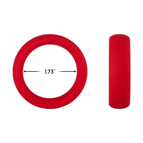 Forto F-64 Wide Liquid Silicone Cockring Medium in Red