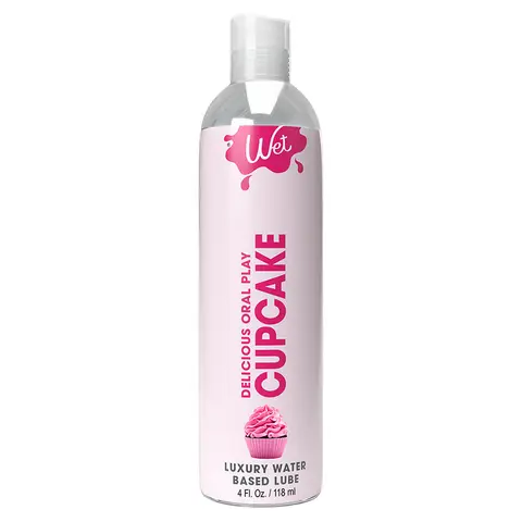 Wet Delicious Oral Play Cupcake Waterbased Flavored Lubricant 4 oz.