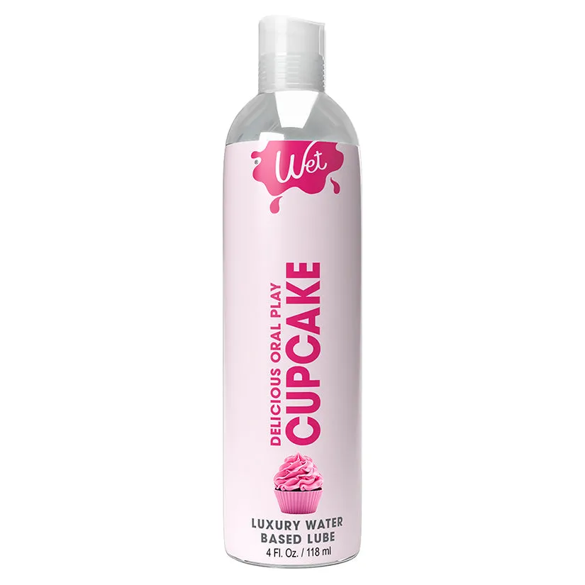 Wet Delicious Oral Play Cupcake Waterbased Flavored Lubricant 4 oz.