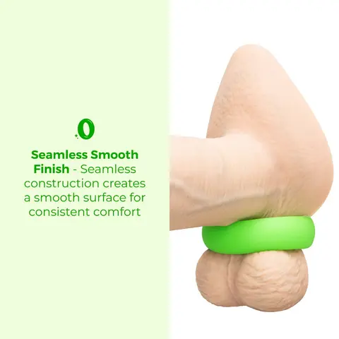b-Vibe Snug Ring 45mm Snug Fit Silicone C-Ring in Green