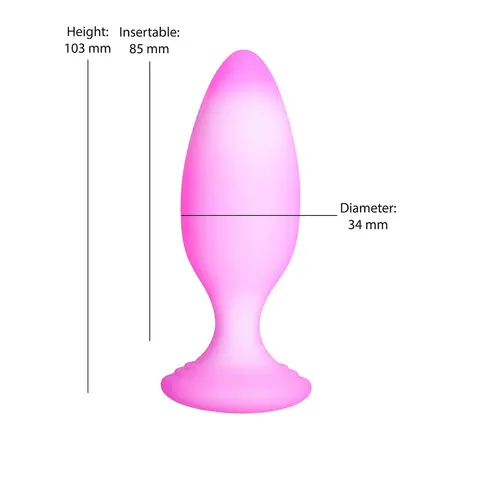 Softies Dual Layer Butt Plug 4 in. in Pink