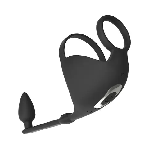 Magic Remote Scrotum Massager Plug Black