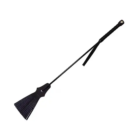 Rouge Tasseled Riding Crop in Black