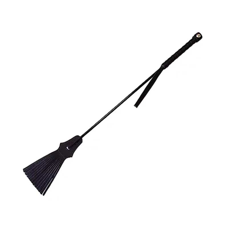 Rouge Tasseled Riding Crop in Black