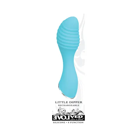 Evolved Little Dipper Rechargeable Silicone Vibrator Blue