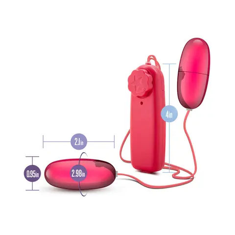 B Yours Double Pop Eggs Remote-Controlled Dual Bullet Vibrator in Cerise