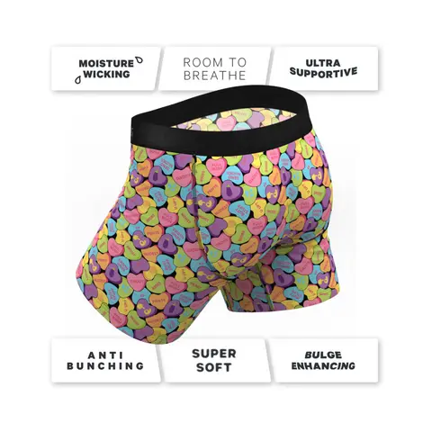 Shinesty The Candy Crush Candy Hearts Ball Hammock Pouch Underwear with Fly M