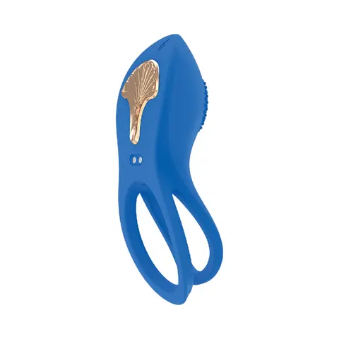 Gold Glam Cockring in Blue