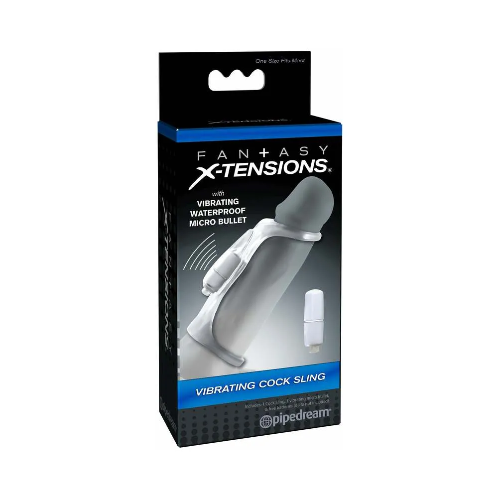Fantasy X-tensions Vibrating Cock Sling Clear