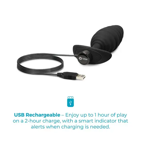 b-Vibe Twist Texture Plug Black
