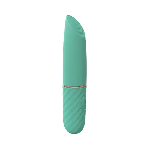 LoveLine Beso 10 Speed Vibrating Mini-Lipstick Silicone Rechargeable Waterproof in Green