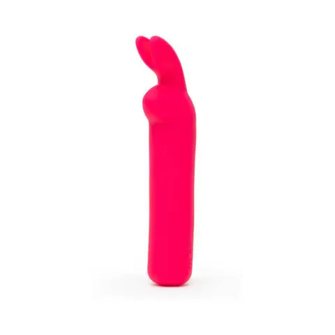 Happy Rabbit Rechargeable Silicone Bullet Vibrator With Ears in Pink