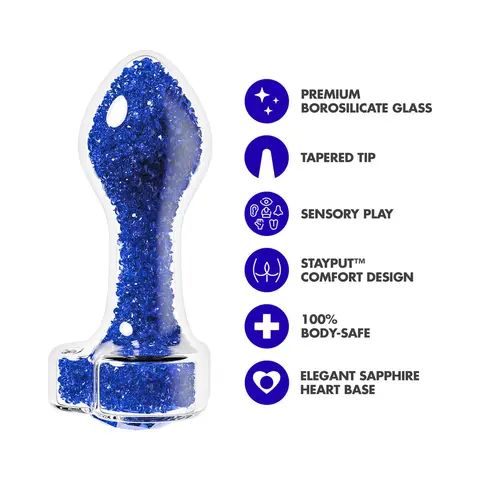 Oh My Gem Prestige Glass Anal Plug Blue