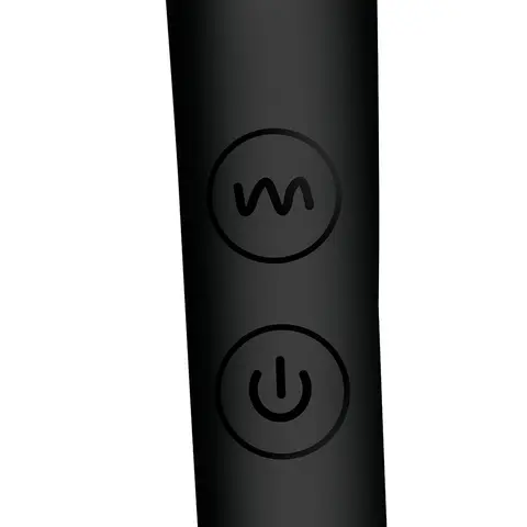 Master Series 10X Vibra-Crescent Vibrating Silicone Dual Ended Dildo Black