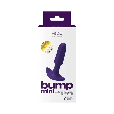 VeDO Bump Mini Rechargeable Anal Plug in Purple