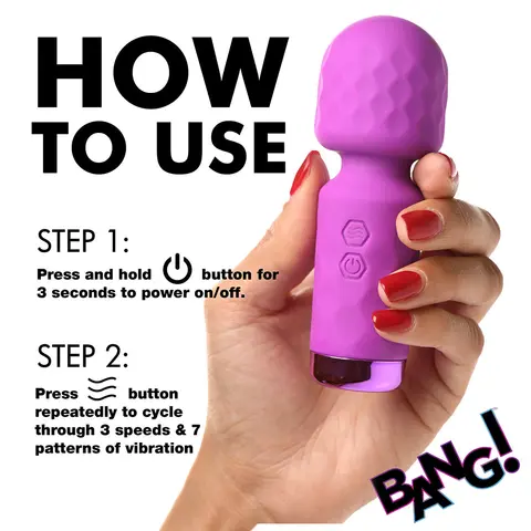 BANG! 10X Mini Silicone Wand in Purple