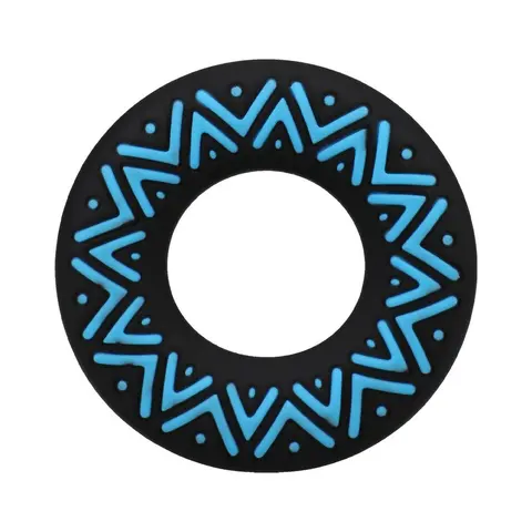 Polynesian Pleasures Hula Loops Silicone Tribal C-Ring 25mm Blue/Black