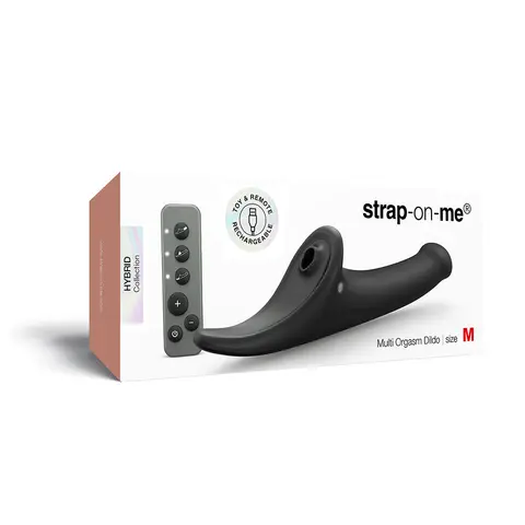 Strap-On-Me Multi Orgasm Dildo Medium in Black
