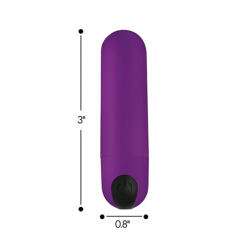BANG! Vibrating Bullet with Remote Control in Purple