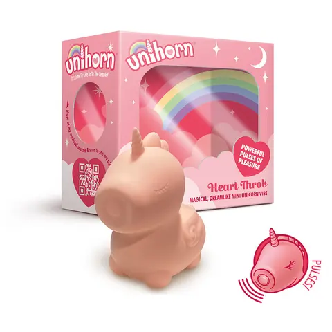 Unihorn Heart Throb Pulsing Vibrator Pink