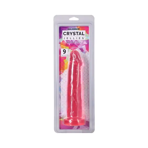 Crystal Jellies Realistic Cock 9 in. in Pink