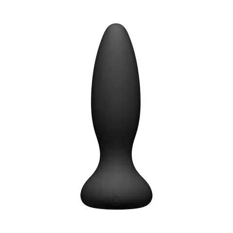 A-Play Vibe Adventurous Rechargeable Silicone Anal Plug with Remote in Black