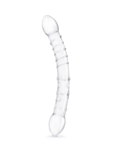 12” double-trouble glass dildo