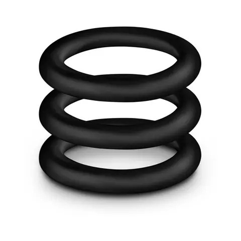 Performance VS2 Pure Premium Silicone Cockrings 3-Pack Small in Black