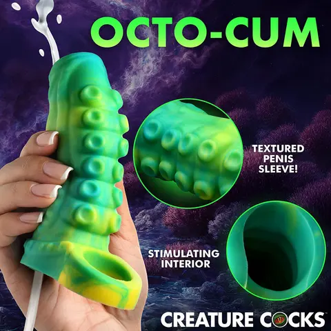 Creature Cocks Siphon Tentacle Squirting Silicone Penis Enhancer in Green