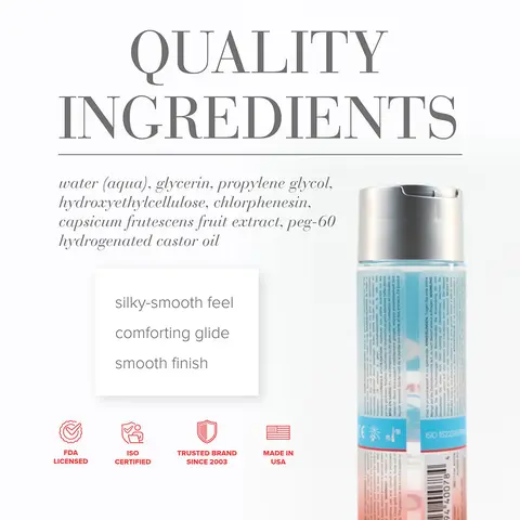 JO H2O Warming Water-Based Lubricant 8 oz.