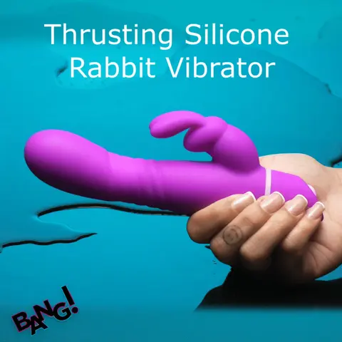 BANG! Silicone Rabbit Vibrator in Purple