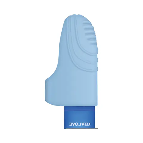 Evolved Fingerlicious Rechargeable Silicone Finger Vibrator Blue