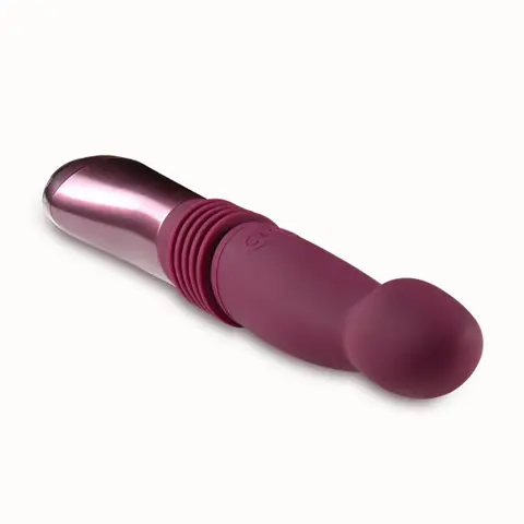 Temptasia Trixie Rechargeable 10 in. Silicone Thrusting Dildo Wine
