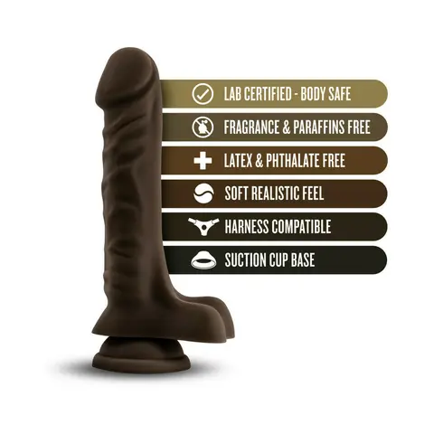 Loverboy The DJ Realistic 9 in. Dildo with Balls Brown