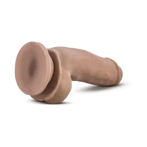 Au Naturel 7 in. Sensa Feel Fat Boy Posable Dual Density Dildo Tan