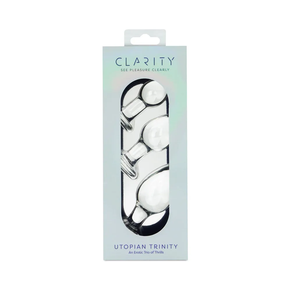Clarity Utopian Trinity Glass Plug Set