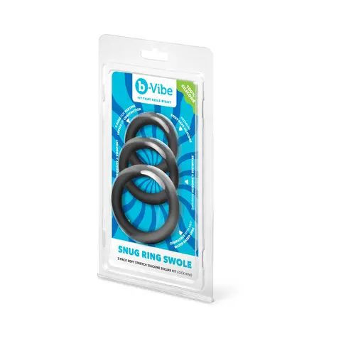b-Vibe Snug Ring Swole 3-Pack Snug Fit Thick Silicone C-Ring