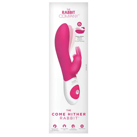 The Come Hither Rabbit Rechargeable Hot Pink 7.75 in.