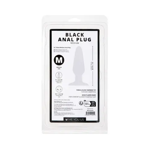 Me You Us Black Medium Anal Plug