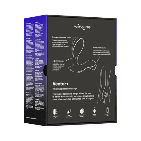 We-Vibe Vector+ Dual Stimulation Prostate Massager Charcoal Black