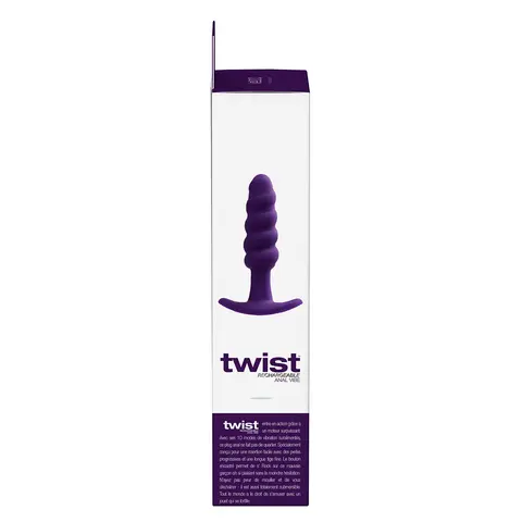 VeDO Twist Rechargeable Silicone Vibrating Anal Plug in Purple